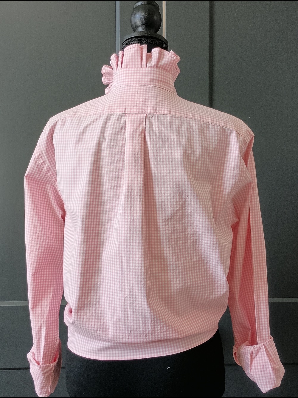 Upcycled Women's Ralph Lauren Ruffled Collar Shirt #054 - Picture 6 of 10